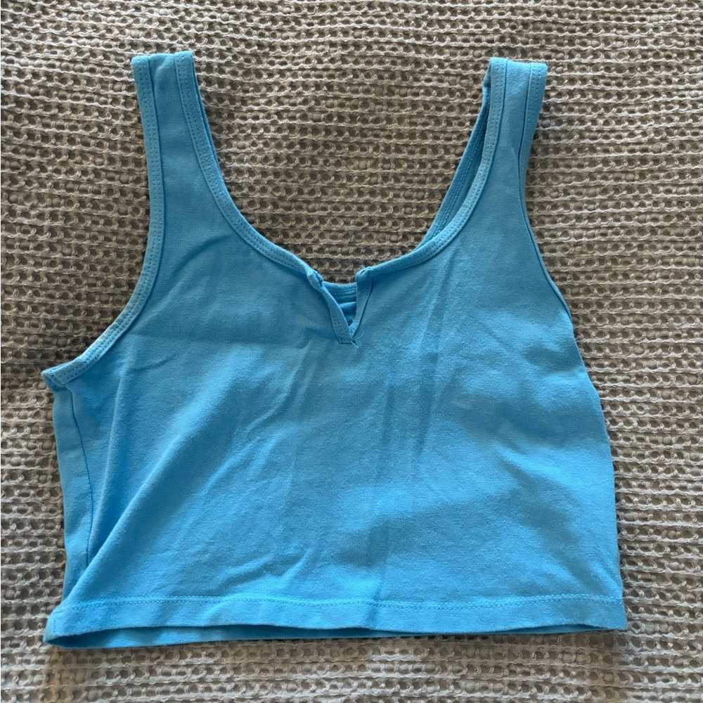 Wild fable blue cropped tank top